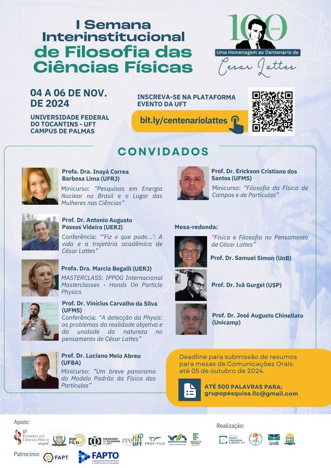 Cartaz da I Semana Interinstitucional de Filosofia das Ciências Físicas (Imagem: divulgação)